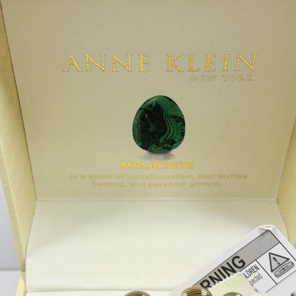 Anne Klein New York Ladies Green Malachite Bracelet And Watch Set 12/7752MAST - Picture 4 of 6